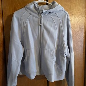 Lululemon Oversized Full-Zip Scuba in Blue Linen M/L